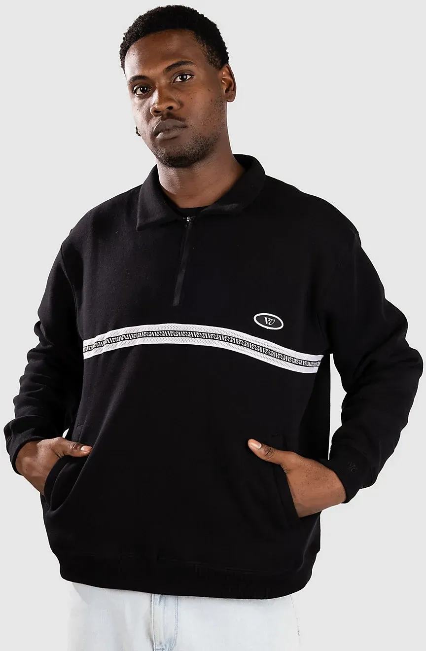 Rivvia Projects Social Member 1/4 Crew Half-Zip Sweater black Gr. S