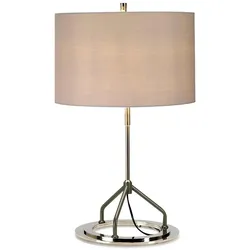 Vicenza Tischleuchte nickel poliert, weiß 650mm Elstead Lighting VICENZA-TL-GPN