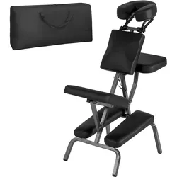 TECTAKE Massagestuhl aus Kunstlederschwarz