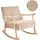 Beliani Schaukelsessel LEKNES Bouclé 0 x 0 x 0 cm Beige gepolstert