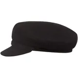 Sterkowski Pireus Schirmmütze | Leinen Fischerhut Herren | Sommermütze Herren Frühling Kappe Fiddler Cap Leichte Sommermütze Herren Retro Herren Leinen Schirmmütze 61 cm Schwarz - 61