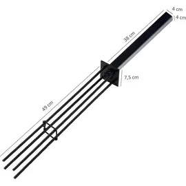 Mendler Windschutz 1,88 m grau Holz