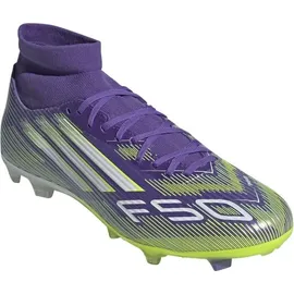 adidas F50 League Mid FG/MG Purple Rush / Cloud White / Lucid Lemon 45 1/3