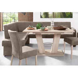 Eckbank HOME AFFAIRE "Umag", braun (schlamm), B:210cm H:89cm T:160cm, 100% Polyester Primabelle ( Microfaser ), 100% Polyester Duncan ( Luxus-Microfaser), Sitzbänke, 210 x 60 cm