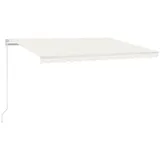 vidaXL Markise Manuell Einziehbar mit LED 400x300 cm Creme