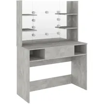 vidaXL vidaXL, Schminktisch mit Led-beleuchtung 100x40x135 cm) Mdf Betongrau