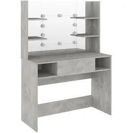 vidaXL vidaXL, Schminktisch mit Led-beleuchtung 100x40x135 cm) Mdf Betongrau
