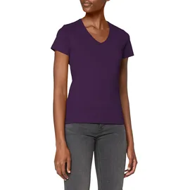 Stedman Apparel Damen Regular Fit T-Shirt Classic-T V-neck/ST2700, Violett - Purple (Deep Berry), Gr. 42 (Herstellergröße: XL) - 42