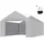 Vevor Carport-Garagenzelt mit Seitenwand 6,00 x 3,95 m grau