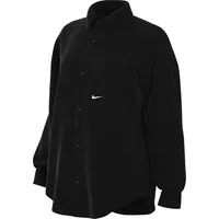 Nike Sportswear Chill Poplin Longsleeve Mit Weiter Passform Und Knopfverschluss (Damen), Black/Sail, L