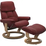 Stressless Stressless® Relaxsessel »Ruby«, mit Classic Base, Größe M, Gestell Eiche, Wenge, Braun & Schwarz rot