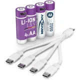 Ansmann Li-Ion Akku Mignon AA 1800 mAh 4 St.