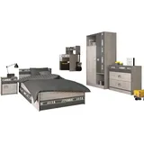 Parisot Jugendzimmer-Set Fabric, (Komplett-Set, 5-teilig), mit extra viel Stauraum