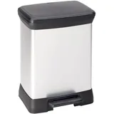 Curver Tretmülleimer Deco Rechteckig 30L Silbern 1885263