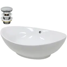 ECD Germany Aufsatzwaschbecken 59 x 39 x 20 cm
