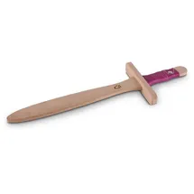 Bestsaller 1130 - Dolch Prinzessin, Birkenholz, ca.38cm, Holz-Dolch, Griff mit pinke Kunstlederwickelung