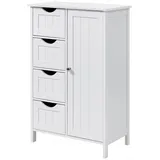 osoltus Badregal osoltus Badezimmerschrank Beistellschrank Hampton 55 x 30 x 82 cm Weiß