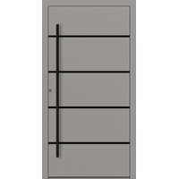 Aluminium Haustür "FANNIE" 90 mm RC2 BLACKLINE Graualuminium RAL 9007 außen öffnend DIN rechts (Sicht von außen)