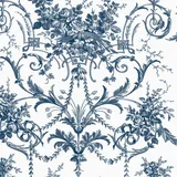 Laura Ashley Tuileries Vliestapete 53 cm 10 m 5 m2 blau 34193