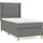 vidaXL Boxspringbett 100 x 200 cm Dunkelgrau
