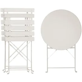 Albatros Bistroset 3-teilig Weiß Metall 2-Sitzer, Balkonmöbel Set oder Gartenmöbel in modernem Design