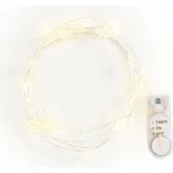 VBS Micro LED Lichterkette "Stern", batteriebetrieben, mit Timer - Transparent