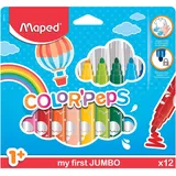 Maped M846020 - Maxi Color Peps Fasermaler 12 Stück Kartonetui