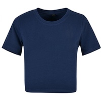 Build Your Brand Damen BY042-Ladies Cropped Tee T-Shirt, lightnavy,