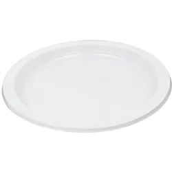 MONOUSO - Wiederverwendbar Plastikteller Wirtschaftlich PS Weiß Ø22cm (300 Stück)