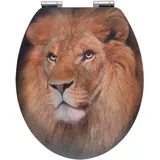 Wenko WC-Sitz Lion mit 3D-Effekt MDF mit Absenkautomatik