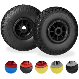 Relaxdays Sackkarrenrad 2er Set Schwarz