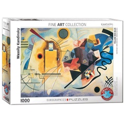 EUROGRAPHICS Puzzle 6000-3271 Gelb rot blau von Wassily Kandinsky, 1000 Puzzleteile bunt