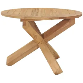 vidaXL Garten-Esstisch Ø110x75 cm Massivholz Teak