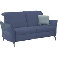 Livetastic 2-Sitzer-Sofa, Blau, Grau, Metall, 154x89x109 cm, Made in EU, Hocker erhältlich, Armteil links, rechts, Wohnzimmer, Sofas & Couches, Sofas, 2-Sitzer Sofas
