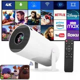 Magcubic Hy300 Pro Mini-Projektor 2025 Full HD 4K Smart TV Wi-Fi Bluetooth - Weiß