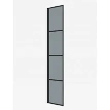Badplaats Essos Walk-In-Dusche 40 x 200 cm Schwarz Grauglass