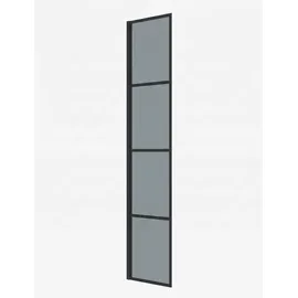 Badplaats Essos Walk-In-Dusche 40 x 200 cm Schwarz Grauglass