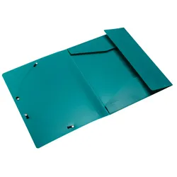 Exacompta 55703E 50x Sammelmappe A4 mit Gummizugverschluss und 3 Klappen, Recycling-PP, Kollektion Opak - Grün