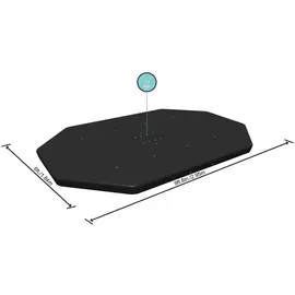 BESTWAY PVC-Abdeckplane 305 x 184 cm, schwarz, oval