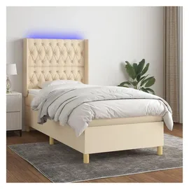vidaXL Boxspringbett 100 x 200 cm Creme