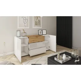 Home Affaire Sideboard BERLIN 150 x 66,3 x 39 cm Weiß / Braun