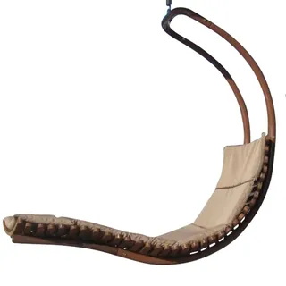 Design Hängeliege NAVASSA-SEAT aus Holz Lärche/Metall mit Auflage (OHNE Gestell) von AS-S, Farbe:Braun