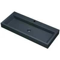 Doporro BTH 100x42x10cm Design Waschbecken Matt Anthrazit Colossum06 aus