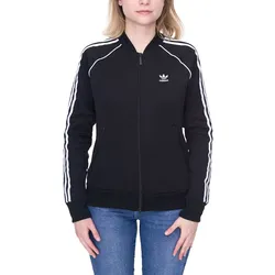adidas adicolor classics SST Damen Jacke nachhaltige Sport-Jacke mit Stehkragen Fitness-Jacke GD2374 Schwarz - 34