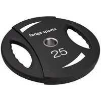 tanga sports® Hantelscheibe TPU, 25 kg - Schwarz
