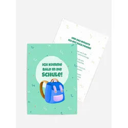 Einladungskarten Einschulung selbst gestalten mit Spruch und Fotos im Onlinedesigner bei Meine-Kartenmanufaktur.de