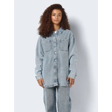 Noisy May NMalva L/S Denim Shacket AZ352LB NOOS Girl-Hemd hellblau