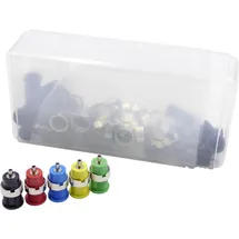 SCHNEPP 354 000056 Sicherheits-Laborbuchse Schwarz, Rot, Blau, Grau, Gelb 24 St.