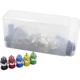 SCHNEPP 354 000056 Sicherheits-Laborbuchse Schwarz, Rot, Blau, Grau, Gelb 24 St.