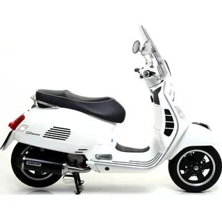 ARROW URBAN ALUMINIUM DARK" SILENCER WITH "DARK" END CAP" PIAGGIO VESPA GTS 125/300 '08/16 HOMOL. URBAN ALUMINIUM DARK SILENCER WITH BLACK STEEL END CAP FOR ARROW COLLECTOR